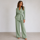 Mirona™ | Elegant Tie-Waist Two Piece Set