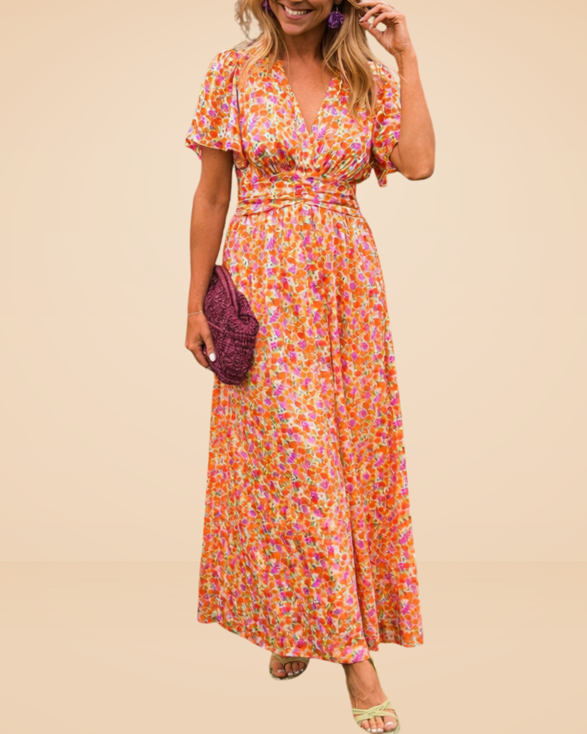 Freyja™ – Floral V-Neck Maxi Dress